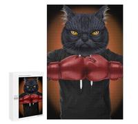 Jigsaw Puzzles 1000 PCS for Teenagerss Boxer Black Cat Jigsaw for Adults Hands-on Game But Fun And Humorous for Birthday, Chrismas 1000 PCS