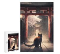 Jigsaw Puzzles 1000 PCS for Teenagerss Cat Gate Japan Landscape Jigsaw for Adults DIY Toys Analysis And Logic Deal As Gifts for The Whole Family 1000 PCS
