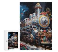Jigsaw Puzzles 1000 PCS for Teenagerss Christmas Steam Train Magic Jigsaws for Adults Hands-on Game But Fun And Humorous Deal As Gifts for The Whole Family 1000 PCS