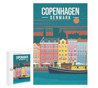 Jigsaw Puzzles 1000 PCS for Teenagerss City Copenhagen Denmark Jigsaw for Adults Hands-on Game Wall Art Challenging To Complete 1000 PCS