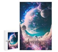 Jigsaw Puzzles 1000 PCS for Teenagerss City Under Celestial Dreamscape Adult Jigsaw Puzzle DIY Toys For Family Fun Help The Brain Exercise 1000 PCS
