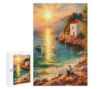 Jigsaw Puzzles 1000 PCS for Teenagerss Coastal Scene at Sunset Jigsaws for Adults Hands-on Game But Fun And Humorous Birthday Present, Gifts, 1000 PCS