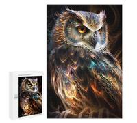 Jigsaw Puzzles 1000 PCS for Teenagerss Colorful Glowing Owl Artwork Jigsaws for Adults Hands-on Game But Fun And Humorous Deal As Gifts for The Whole Family 1000 PCS