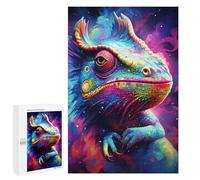 Jigsaw Puzzles 1000 PCS for Teenagerss Colorful Lizard Portrait -1 Jigsaw Puzzle DIY Toys A Work of Art Deal As Gifts for The Whole Family 1000 PCS