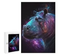 Jigsaw Puzzles 1000 PCS for Teenagerss Cosmic Hippo Portrait-4 Puzzles for Adults Fun Games Difficult Hard Challenging To Complete 1000 PCS