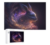 Jigsaw Puzzles 1000 PCS for Teenagerss Cosmic Rabbit Celestial Artwork Jigsaws for Adults Hands-on Game But Fun And Humorous Deal As Gifts for The Whole Family 1000 PCS