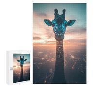 Jigsaw Puzzles 1000 PCS for Teenagerss Curious Cosmic Giraffe Jigsaws for Adults Hands-on Game But Fun And Humorous Birthday Present, Gifts, 1000 PCS