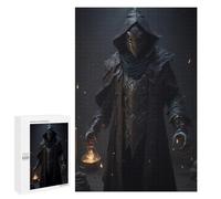 Jigsaw Puzzles 1000 PCS for Teenagerss Dark Mystic Figure with Lantern Jigsaw for Adults Hands-on Game Wall Art Challenging To Complete 1000 PCS