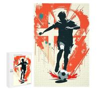 Jigsaw Puzzles 1000 PCS for Teenagerss Denmark Soccer Player Silhouette Jigsaw for Adults Hands-on Game But Fun And Humorous for Birthday, Chrismas 1000 PCS