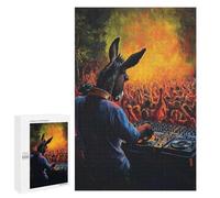Jigsaw Puzzles 1000 PCS for Teenagerss Donkey DJ Jigsaws for Adults Hands-on Game But Fun And Humorous Birthday Present, Gifts, 1000 PCS