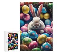 Jigsaw Puzzles 1000 PCS for Teenagerss Easter Bunny with Eggs-4 Jigsaw for Adults Hands-on Game Wall Art Challenging To Complete 1000 PCS