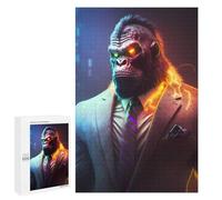 Jigsaw Puzzles 1000 PCS for Teenagerss Electric Gorilla in Suit Jigsaw for Adults Hands-on Game But Fun And Humorous for Birthday, Chrismas 1000 PCS