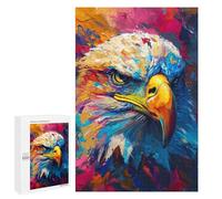 Jigsaw Puzzles 1000 PCS for Teenagerss Expressive Eagle Adult Puzzles Relax Games Wall Art Deal As Gifts for The Whole Family 1000 PCS