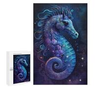 Jigsaw Puzzles 1000 PCS for Teenagerss Fantasy Cosmic Seahorse Art Print Puzzles for Adults Fun Games Difficult Hard Challenging To Complete 1000 PCS
