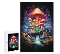 Jigsaw Puzzles 1000 PCS for Teenagerss Fantasy Mushroom Magic Jigsaws for Adults Relax Games Precision Cutting Deal As Gifts for The Whole Family 1000 PCS
