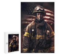Jigsaw Puzzles 1000 PCS for Teenagerss Firefighter USA Jigsaws for Adults Toy Wall Decor Difficult Hard Challenging To Complete 1000 PCS