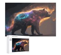 Jigsaw Puzzles 1000 PCS for Teenagerss Galactic Bear Cosmic Artwork -4 Jigsaw Puzzle DIY Toys A Work of Art Deal As Gifts for The Whole Family 1000 PCS