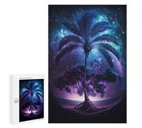 Jigsaw Puzzles 1000 PCS for Teenagerss Galactic Palm Tree Fantasy Puzzles for Adults Fun Games Difficult Hard Challenging To Complete 1000 PCS