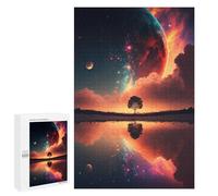 Jigsaw Puzzles 1000 PCS for Teenagerss Galactic Reflections A Cosmic Serenity Jigsaw for Adults Hands-on Game Wall Art Challenging To Complete 1000 PCS