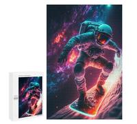 Jigsaw Puzzles 1000 PCS for Teenagerss Galaxy Surfing Astronaut Jigsaw for Adults DIY Toys But Fun And Humorous Educational Challenge 1000 PCS