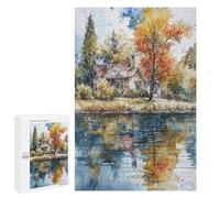 Jigsaw Puzzles 1000 PCS for Teenagerss Golden Path Jigsaw for Adults Anti-Stress Toys Perfect Decoration Stress Reduction Gifts 1000 PCS