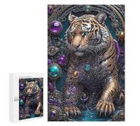Jigsaw Puzzles 1000 PCS for Teenagerss Golden Technology Tiger Puzzles for Adults Fun Games Difficult Hard Challenging To Complete 1000 PCS
