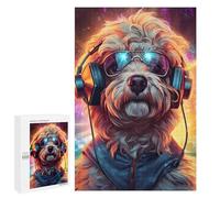 Jigsaw Puzzles 1000 PCS for Teenagerss Goldendoodle Cyberpunk Adult Puzzles Relax Games Wall Art Deal As Gifts for The Whole Family 1000 PCS