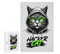 Jigsaw Puzzles 1000 PCS for Teenagerss Hacker Cat Jigsaws for Adults Toy Wall Decor Difficult Hard Challenging To Complete 1000 PCS