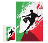 Jigsaw Puzzles 1000 PCS for Teenagerss Italy Soccer Player Silhouette Jigsaw for Adults Hands-on Game But Fun And Humorous for Birthday, Chrismas 1000 PCS