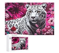 Jigsaw Puzzles 1000 PCS for Teenagerss Leopard in Floral Paradise Jigsaw Puzzle DIY Toys A Work of Art Deal As Gifts for The Whole Family 1000 PCS