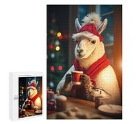 Jigsaw Puzzles 1000 PCS for Teenagerss Llama Coffee Christmas Jigsaw for Adults Hands-on Game But Fun And Humorous for Birthday, Chrismas 1000 PCS