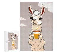 Jigsaw Puzzles 1000 PCS for Teenagerss Llama with Coffee Jigsaws for Adults Hands-on Game But Fun And Humorous Birthday Present, Gifts, 1000 PCS