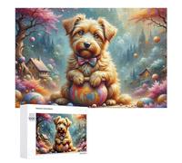 Jigsaw Puzzles 1000 PCS for Teenagerss Magical Forest with Cute Dog Jigsaw Puzzle DIY Toys A Work of Art Deal As Gifts for The Whole Family 1000 PCS
