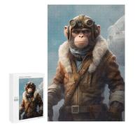 Jigsaw Puzzles 1000 PCS for Teenagerss Monkey As A Pilot Jigsaw for Adults Hands-on Game But Fun And Humorous for Birthday, Chrismas 1000 PCS