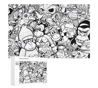 Jigsaw Puzzles 1000 PCS for Teenagerss Monkey Doodle Fun Jigsaws for Adults Hands-on Game But Fun And Humorous Deal As Gifts for The Whole Family 1000 PCS
