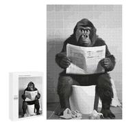 Jigsaw Puzzles 1000 PCS for Teenagerss Monkey Gorilla Toilet Jigsaws for Adults Relax Games Precision Cutting Deal As Gifts for The Whole Family 1000 PCS