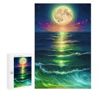 Jigsaw Puzzles 1000 PCS for Teenagerss Moonlit Ocean Waves Jigsaws for Adults Toy Wall Decor Difficult Hard Challenging To Complete 1000 PCS