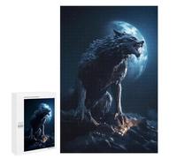 Jigsaw Puzzles 1000 PCS for Teenagerss Moonlit Wolf Roar-1 Jigsaw for Adults Hands-on Game Wall Art Challenging To Complete 1000 PCS