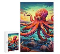 Jigsaw Puzzles 1000 PCS for Teenagerss Ocean Giant Octopus Jigsaws for Adults Hands-on Game But Fun And Humorous Deal As Gifts for The Whole Family 1000 PCS