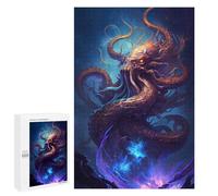 Jigsaw Puzzles 1000 PCS for Teenagerss Omniscient Octopus in Cosmic Dance Jigsaw for Adults Hands-on Game Wall Art Challenging To Complete 1000 PCS