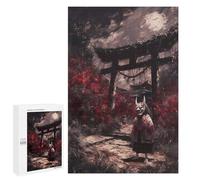 Jigsaw Puzzles 1000 PCS for Teenagerss Oni Mask Torii Gate Jigsaw for Adults DIY Toys Analysis And Logic Deal As Gifts for The Whole Family 1000 PCS