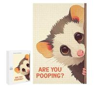Jigsaw Puzzles 1000 PCS for Teenagerss Opossum Are You Pooping Jigsaws for Adults Toy Wall Decor Difficult Hard Challenging To Complete 1000 PCS