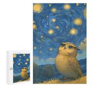 Jigsaw Puzzles 1000 PCS for Teenagerss Owl Under Starry Night Sky Jigsaws for Adults Toy Wall Decor Difficult Hard Challenging To Complete 1000 PCS