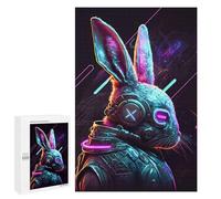 Jigsaw Puzzles 1000 PCS for Teenagerss Rabbit Neon Jigsaw for Adults Hands-on Game But Fun And Humorous for Birthday, Chrismas 1000 PCS