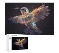 Jigsaw Puzzles 1000 PCS for Teenagerss Rainbow Hummingbird in Flight Jigsaw Puzzle DIY Toys A Work of Art Deal As Gifts for The Whole Family 1000 PCS