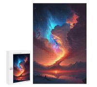 Jigsaw Puzzles 1000 PCS for Teenagerss Red And Blue Epic Sky Jigsaw for Adults Hands-on Game But Fun And Humorous for Birthday, Chrismas 1000 PCS