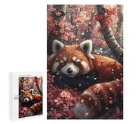 Jigsaw Puzzles 1000 PCS for Teenagerss Red Panda Sleeping Sakura Jigsaw for Adults DIY Toys Analysis And Logic Deal As Gifts for The Whole Family 1000 PCS