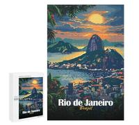 Jigsaw Puzzles 1000 PCS for Teenagerss Rio De Janeiro Sunset Jigsaws for Adults Toy Wall Decor Difficult Hard Challenging To Complete 1000 PCS