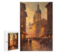 Jigsaw Puzzles 1000 PCS for Teenagerss Rome Cityscape in Oil Jigsaw for Adults DIY Toys Analysis And Logic Deal As Gifts for The Whole Family 1000 PCS