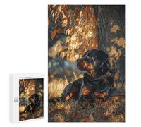 Jigsaw Puzzles 1000 PCS for Teenagerss Rottweiler Under A Tree Jigsaws for Adults Hands-on Game But Fun And Humorous Birthday Present, Gifts, 1000 PCS